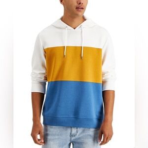 INC Men’s Colorblock Hooded Sweatshirt - Large